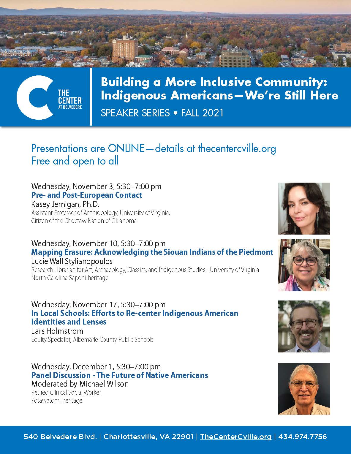 building a more inclusive community: indigenous americans - we're still here speaker series fall 2021