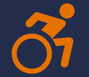 accessibility symbol wheelchair in motions