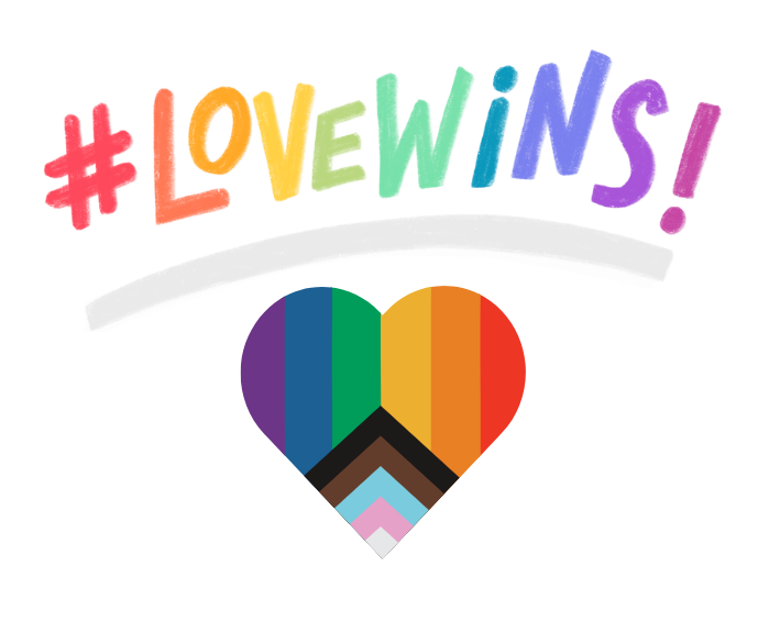 love wins over rainbow heart